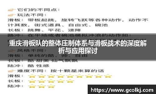 重庆滑板队的整体压制体系与滑板战术的深度解析与应用探讨